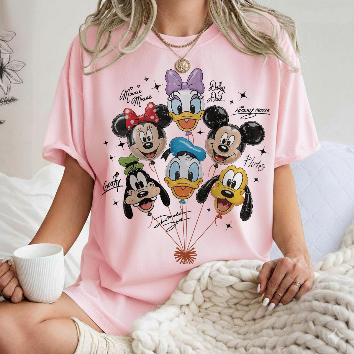 Comfort Colors Retro Mickey and Friends Balloon — Comfort Colors Tee fan art by Snagva (4)