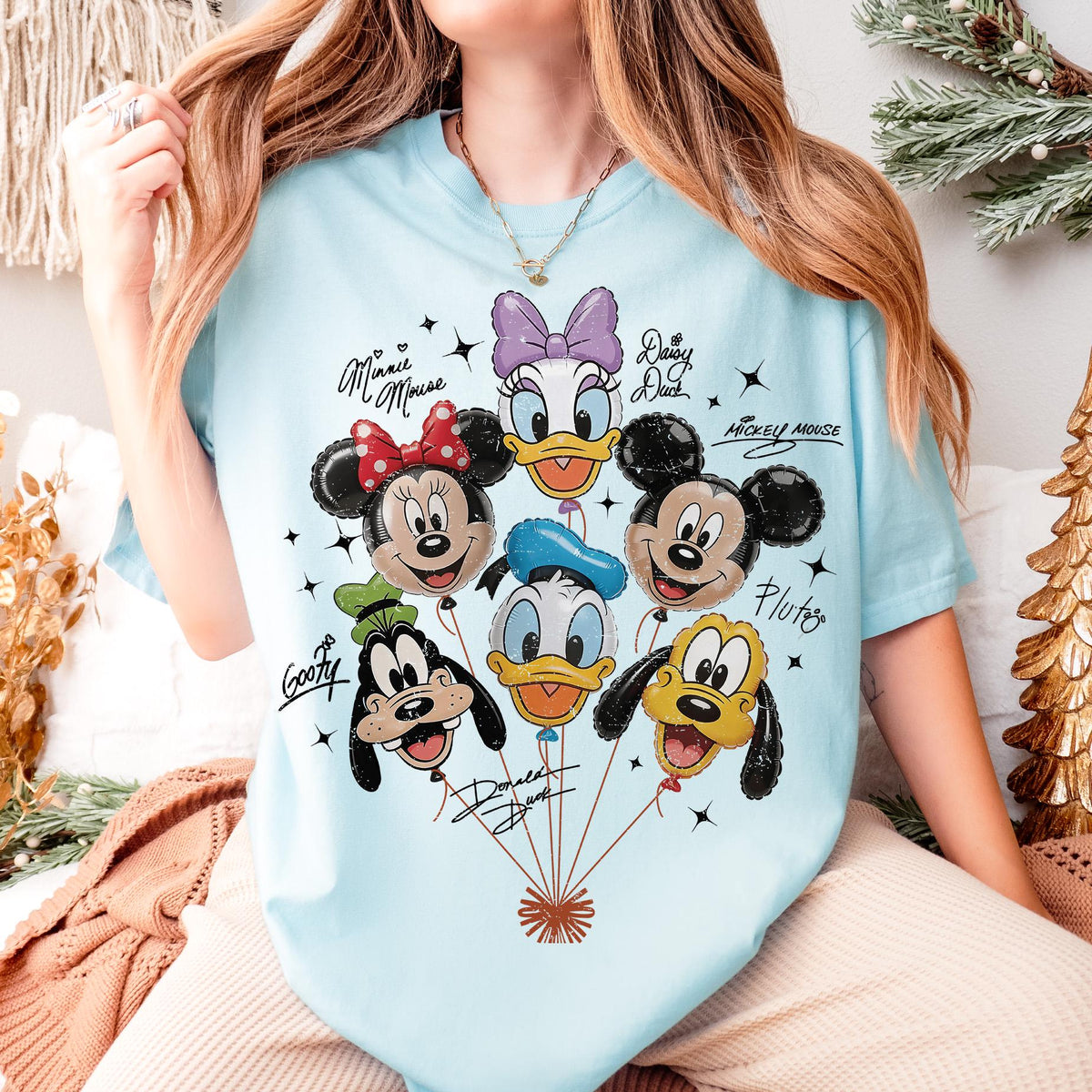 Comfort Colors Retro Mickey and Friends Balloon — Bella+Canvas Tee fan art by Snagva (5)
