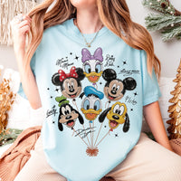 Comfort Colors Retro Mickey and Friends Balloon — Gildan Hoodie fan art by Snagva (5)