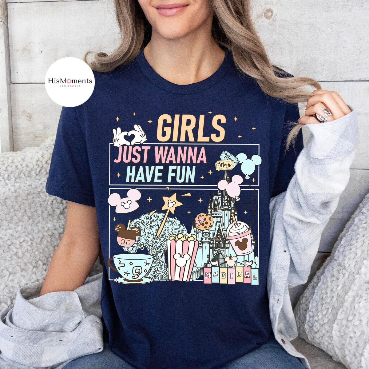 Girls Just Wanna Have Fun — Gildan Hoodie fan art by Snagva (2)