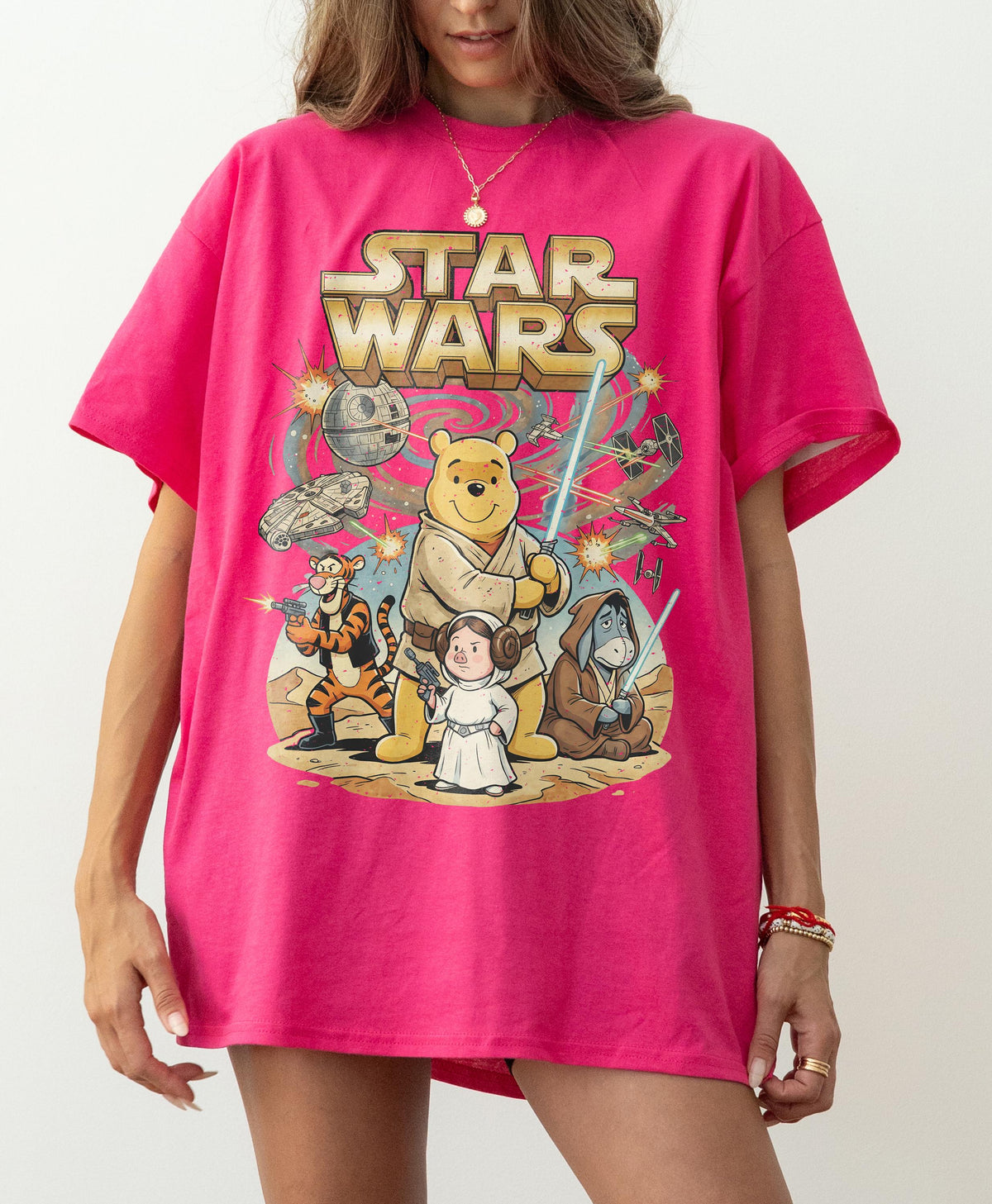Retro Winnie the Pooh Star Wars — Gildan Sweatshirt fan art by Snagva (2)