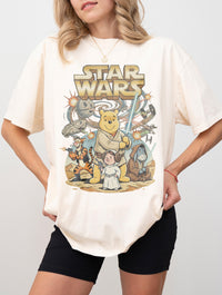 Retro Winnie the Pooh Star Wars — Gildan Hoodie fan art by Snagva (5)