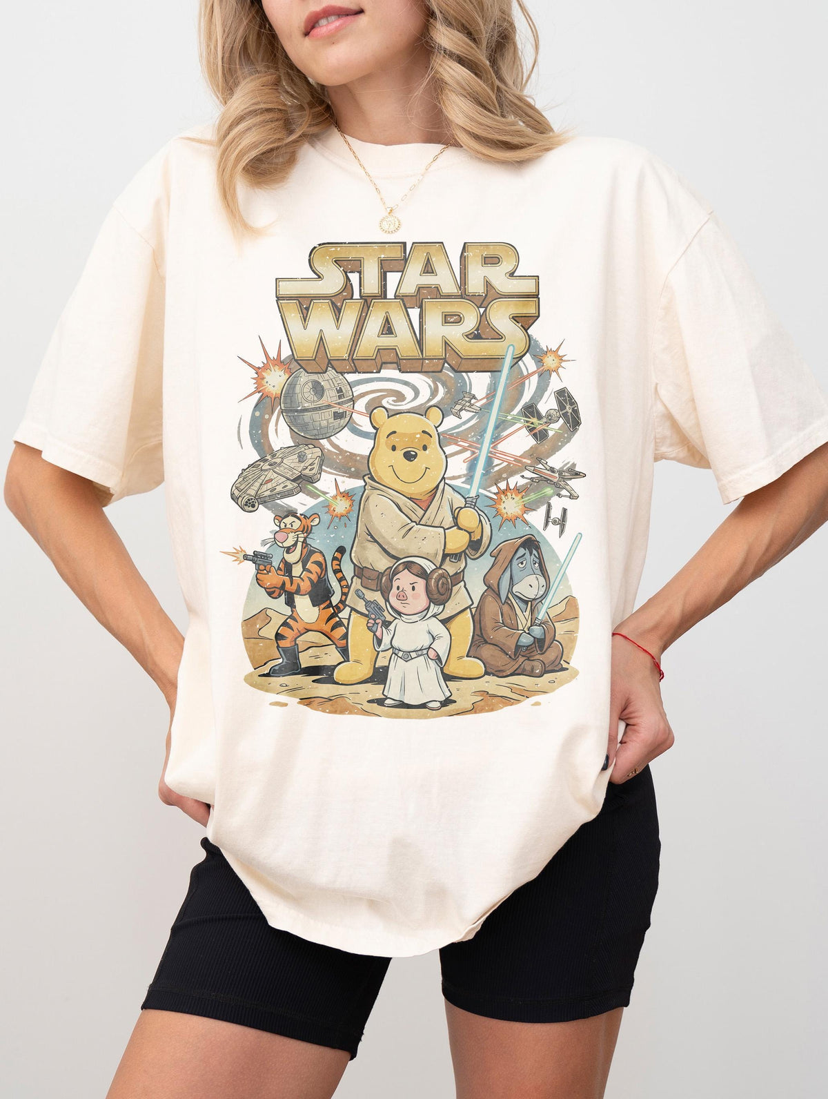 Retro Winnie the Pooh Star Wars — Comfort Colors Tee fan art by Snagva (5)