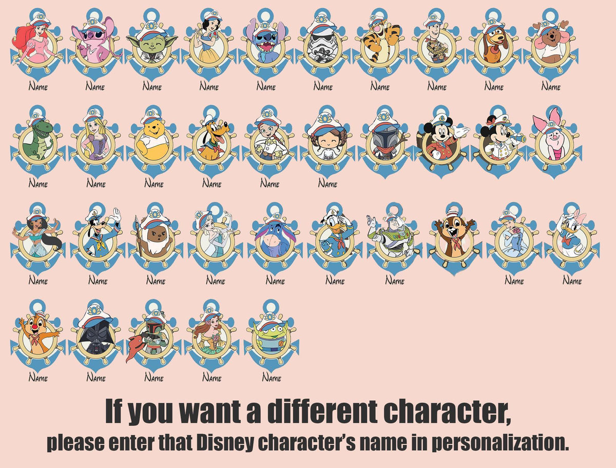 Personalized All Characters Disney Cruise Line 2026 — Comfort Colors Tee fan art by Snagva (2)
