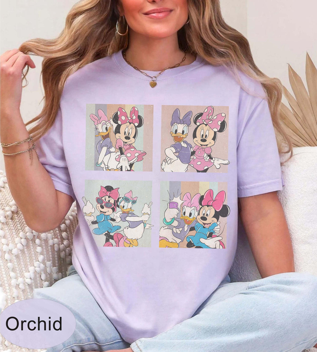 Retro Minnie Daisy Besties — Bella+Canvas Tee fan art by Snagva (2)