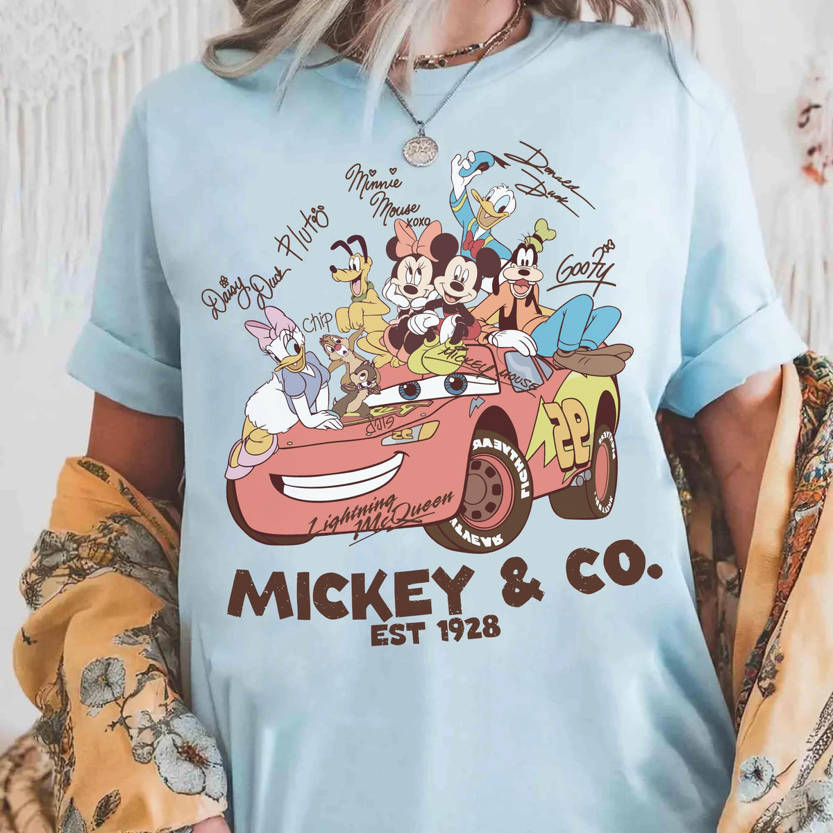 Retro Mickey and Co — Gildan Hoodie fan art by Snagva (2)