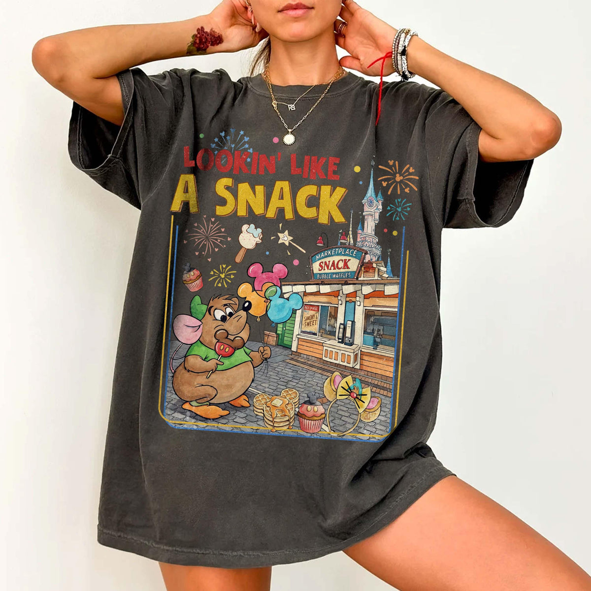Retro Gus Gus Mouse Lookin' Like A Snack — Comfort Colors Tee fan art by Snagva (2)