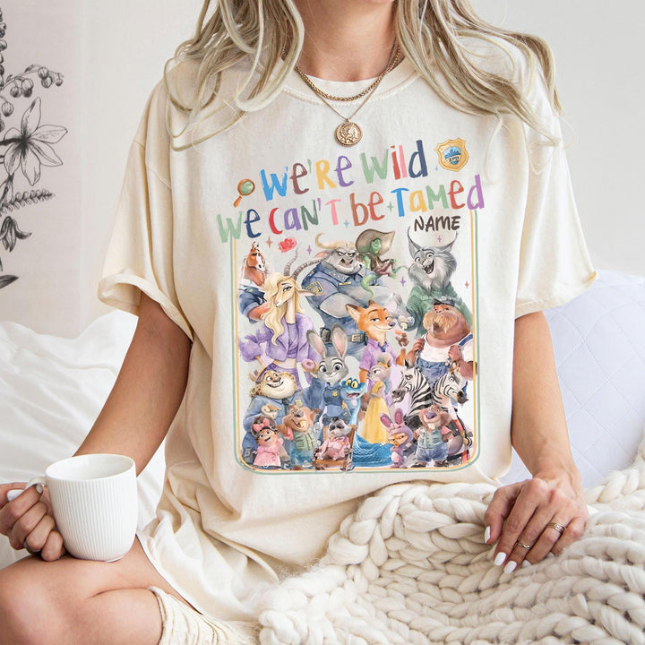 Personalized Disney Zootopia 2 We're Wild and We can't be Ta — Bella+Canvas Tee fan art by Snagva