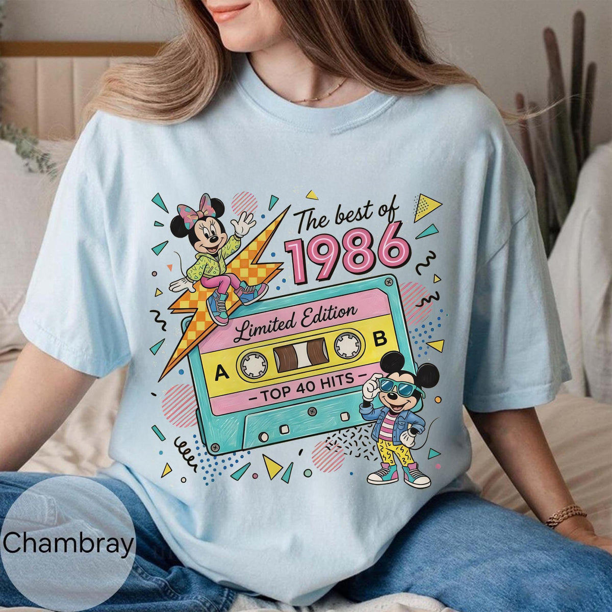 Mickey Minnie 1986 Limited Edition Retro Cassette — Gildan Hoodie fan art by Snagva