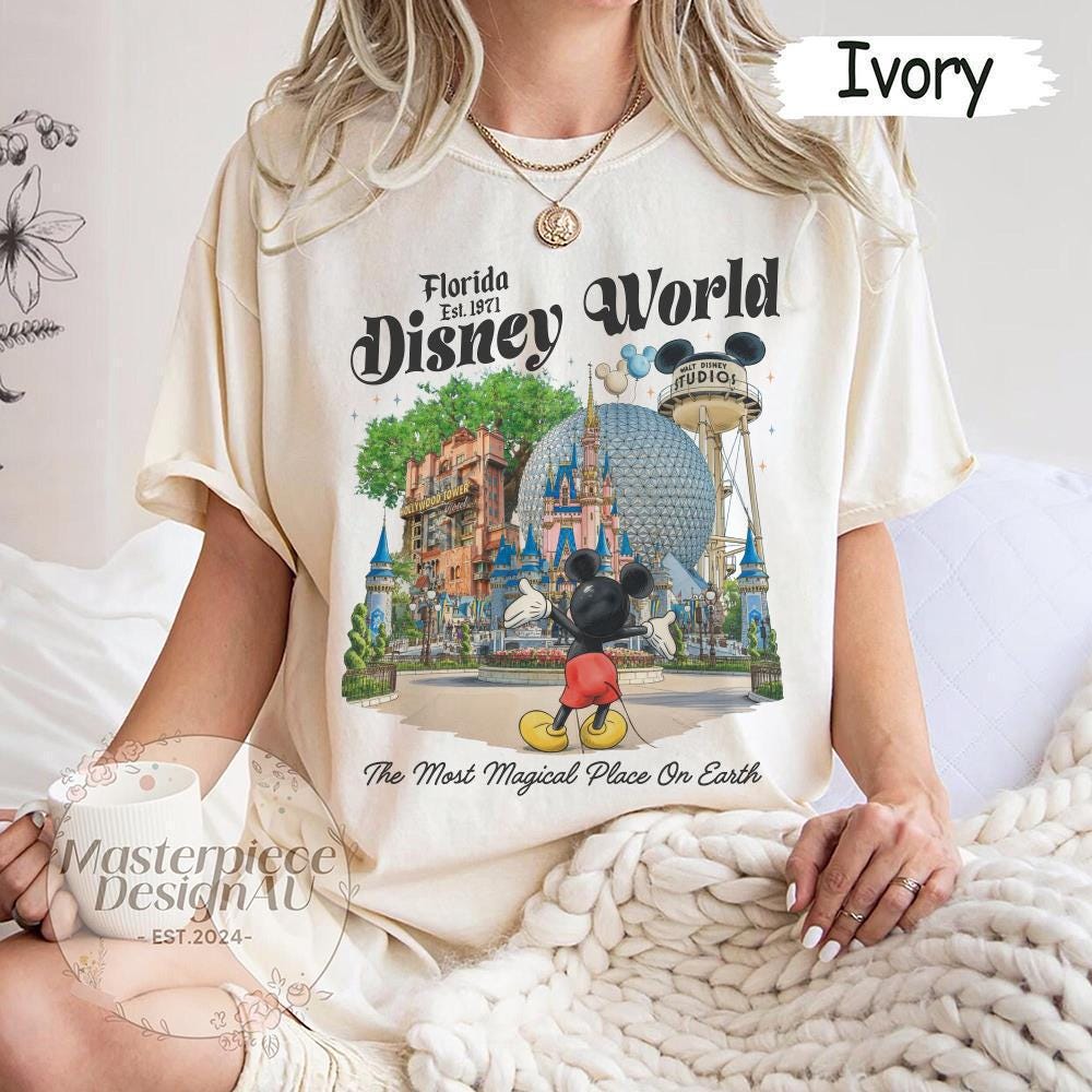 Mickey Mouse Disney World Florida 1971 — Bella+Canvas Tee fan art by Snagva (3)