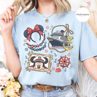 Retro Coquette Bow Disney Cruise — Gildan Hoodie fan art by Snagva (3)