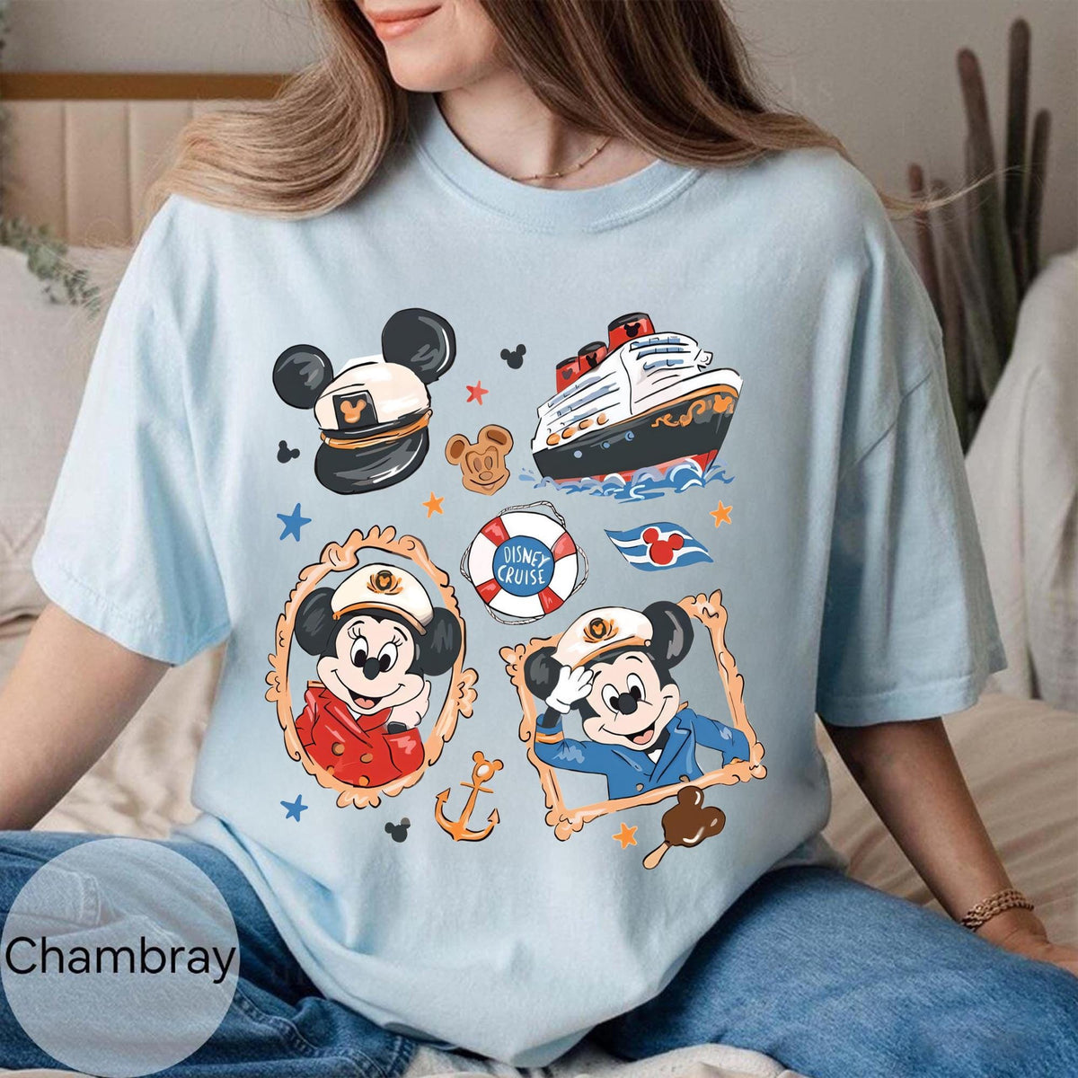 Mickey Minnie Disney Cruise Line — Bella+Canvas Tee fan art by Snagva