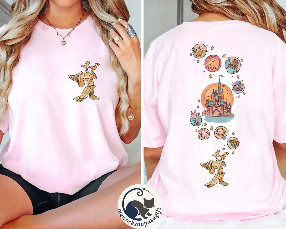 2-Sided Disney Fantasia Mickey Retro — Bella+Canvas Tee fan art by Snagva (3)