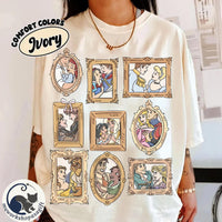Disney Magical Princess Frame Valentine — Bella+Canvas Tee fan art by Snagva (3)