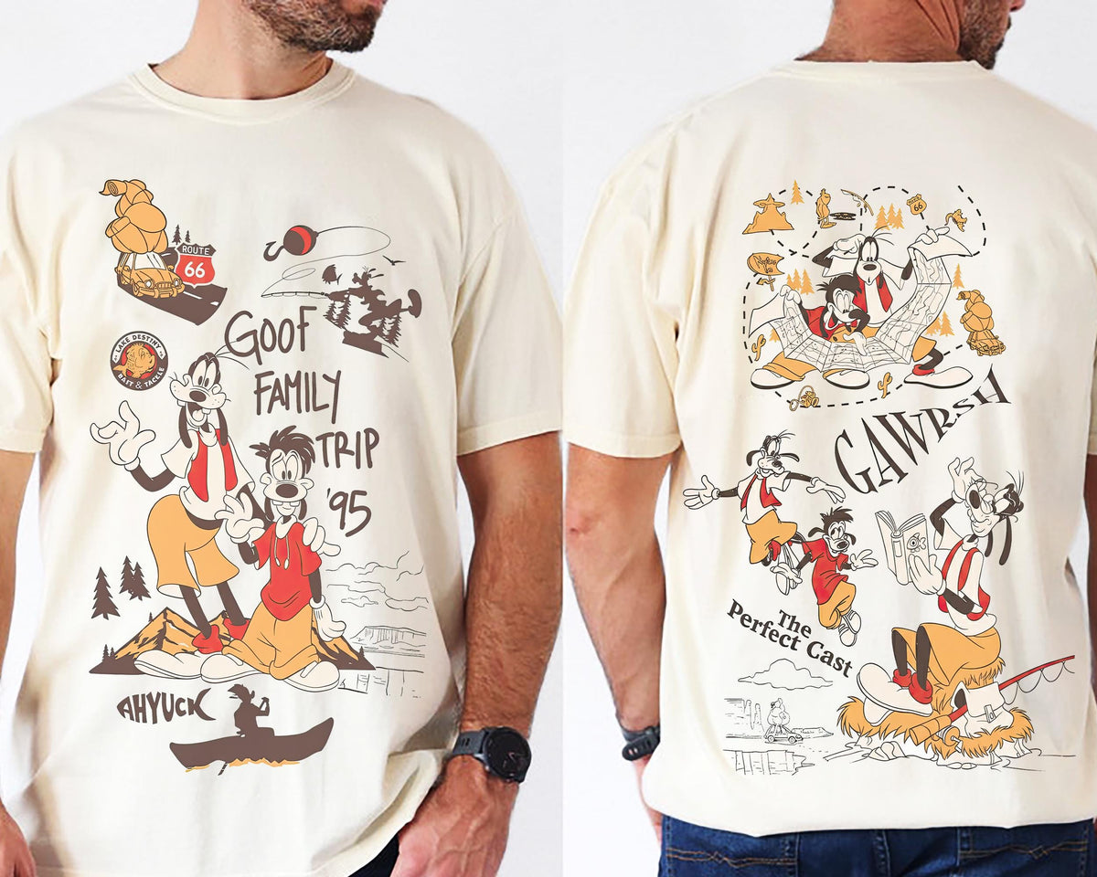 Goofy Family Trip '95 — Bella+Canvas Tee fan art by Snagva
