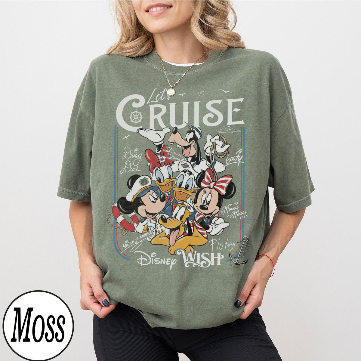 Customize Disney Mickey and Friends Let's Cruise Line — Gildan Hoodie fan art by Snagva (4)
