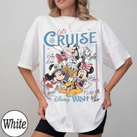 Customize Disney Mickey and Friends Let's Cruise Line — Bella+Canvas Tee fan art by Snagva (6)