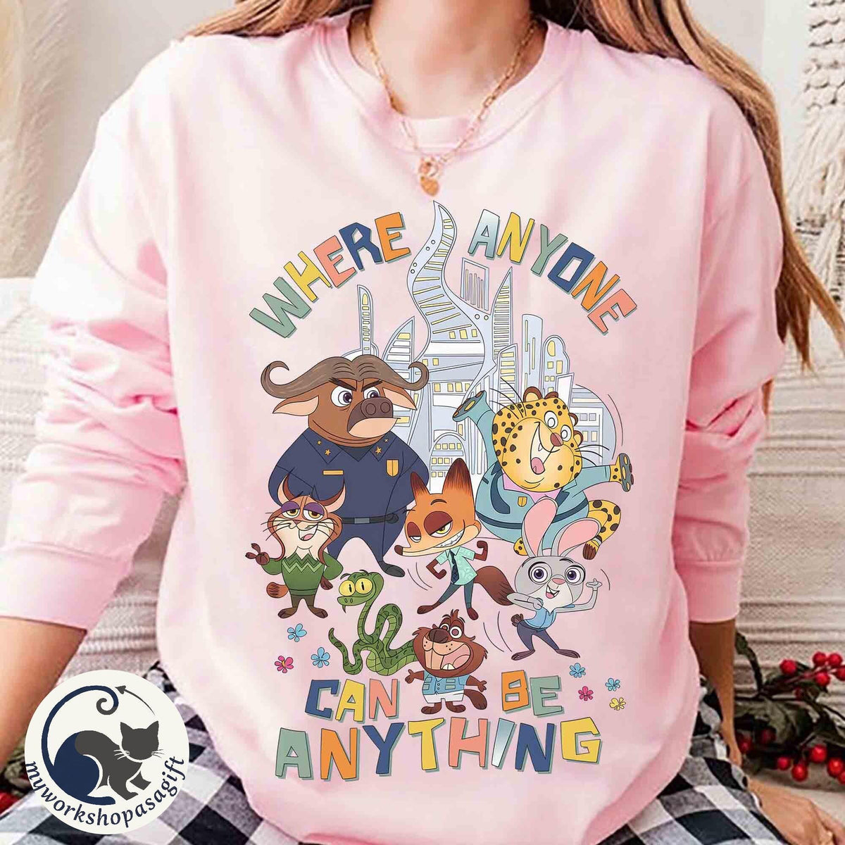 Disney's Zootopia 2 Anyone Can Be Anything — Gildan Sweatshirt fan art by Snagva (3)