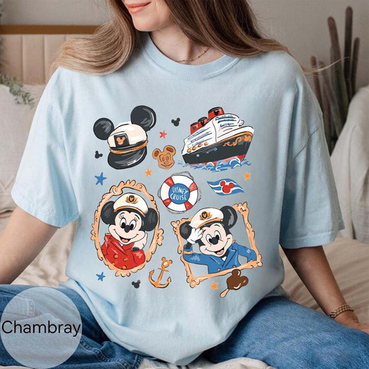 Mickey Minnie Disney Cruise Line — Comfort Colors Tee