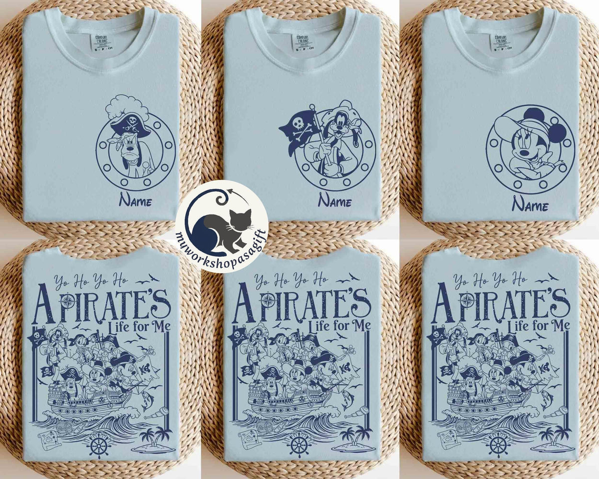 2-sided Mickey and Friends Disney Pirates — Bella+Canvas Tee fan art by Snagva (3)