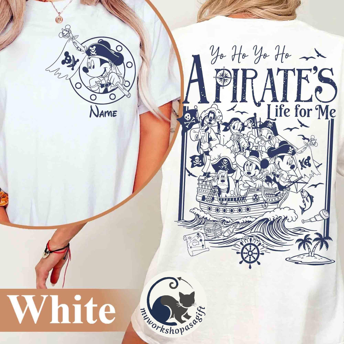 2-sided Mickey and Friends Disney Pirates — Comfort Colors Tee fan art by Snagva (4)