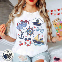 Coquette Bows Disney Cruise Retro — Bella+Canvas Tee fan art by Snagva (3)