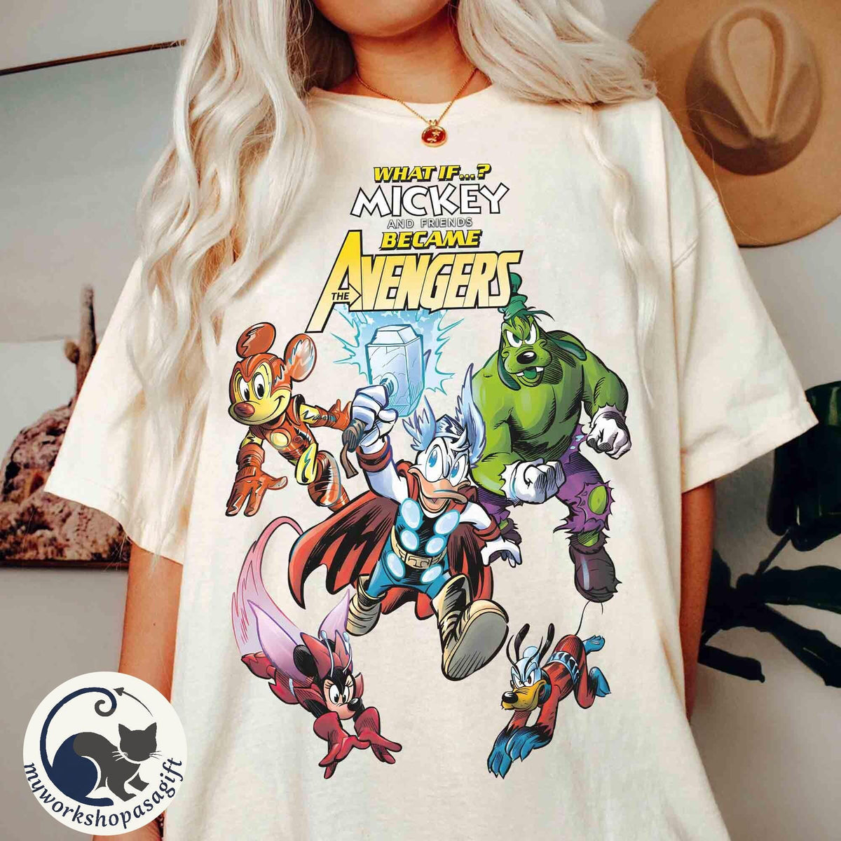 What If Mickey and Friends Became the Avengers — Comfort Colors Tee fan art by Snagva (2)