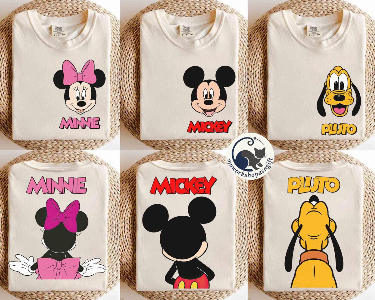 2-sided Disney Mickey and Friends Big Face Retro — Gildan Hoodie fan art by Snagva