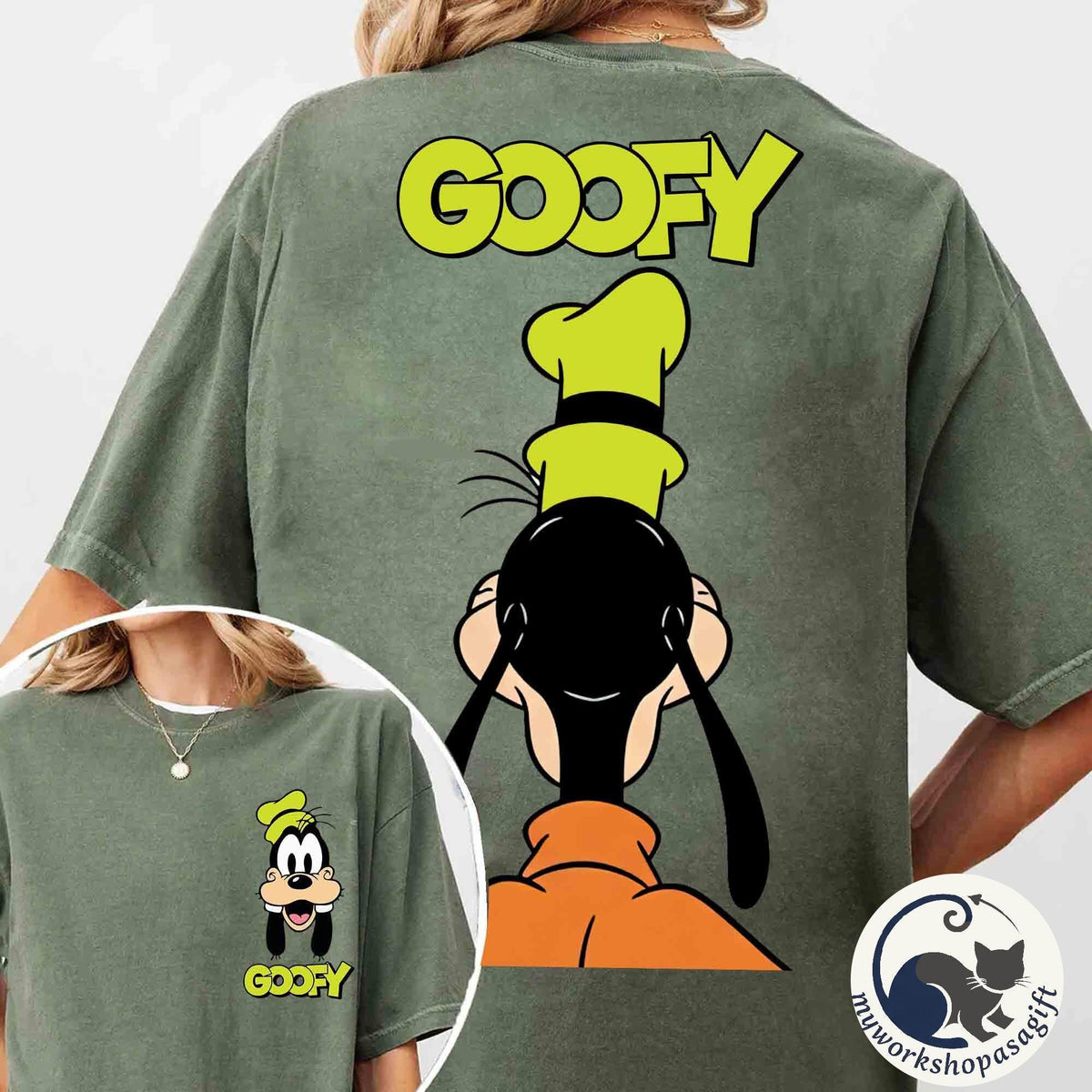 2-sided Disney Mickey and Friends Big Face Retro — Bella+Canvas Tee fan art by Snagva (4)