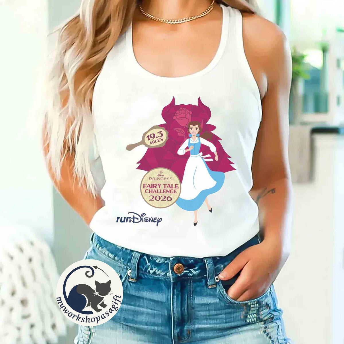 Disney Princess Yoga Half Marathon Weekend 2025 Tanktop — Bella+Canvas Tee fan art by Snagva (3)