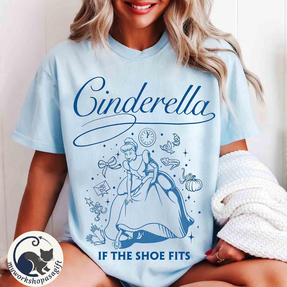 Retro Cinderella Princess — Comfort Colors Tee fan art by Snagva (2)