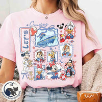 Coquette Bow Watercolor Disney Mickey & Friends Cruise Line  — Gildan Hoodie fan art by Snagva (3)