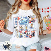 Coquette Bow Watercolor Disney Mickey & Friends Cruise Line  — Gildan Hoodie fan art by Snagva (4)