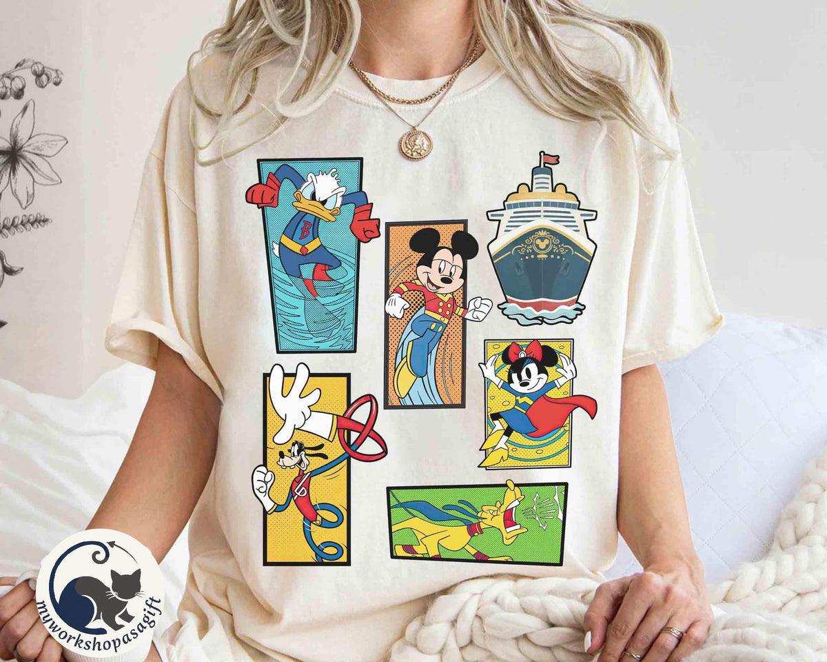 Disney Cruise Destiny Marvel Avenger Mickey and Friends — Bella+Canvas Tee fan art by Snagva (4)