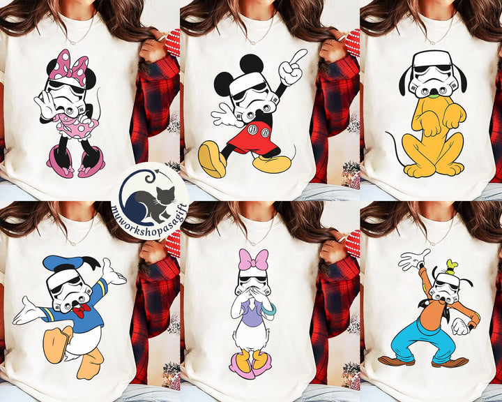 Fun Disney Mickey And Friends Star Wars Stormtrooper — Bella+Canvas Tee fan art by Snagva