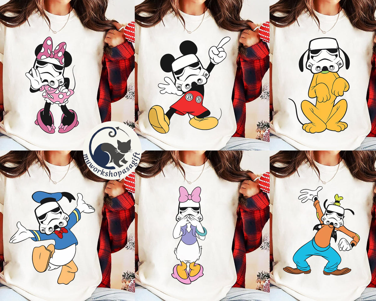 Fun Disney Mickey And Friends Star Wars Stormtrooper — Gildan Hoodie fan art by Snagva