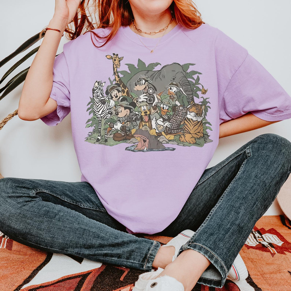 Mickey Minnie Safari — Bella+Canvas Tee fan art by Snagva (5)