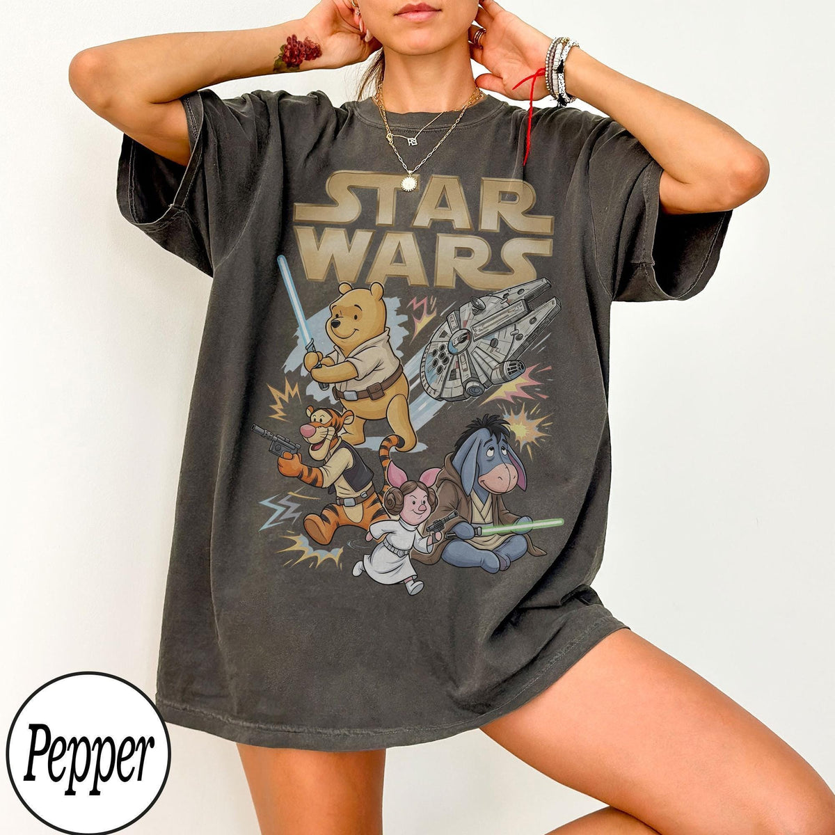 Disney Star Wars Winnie the Pooh — Comfort Colors Tee fan art by Snagva (4)