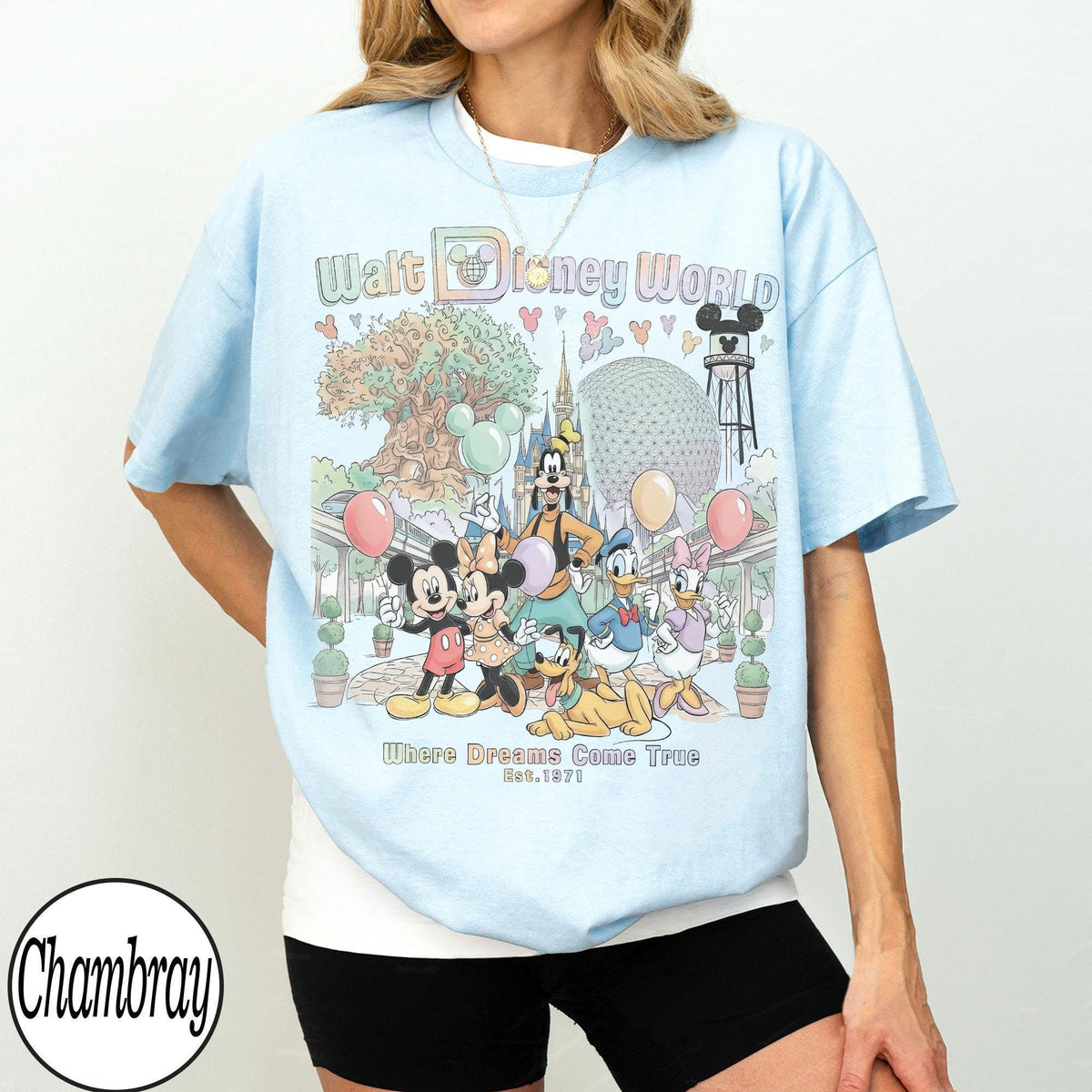 Retro Walt Disney World Mickey and Friends — Gildan Hoodie fan art by Snagva (3)