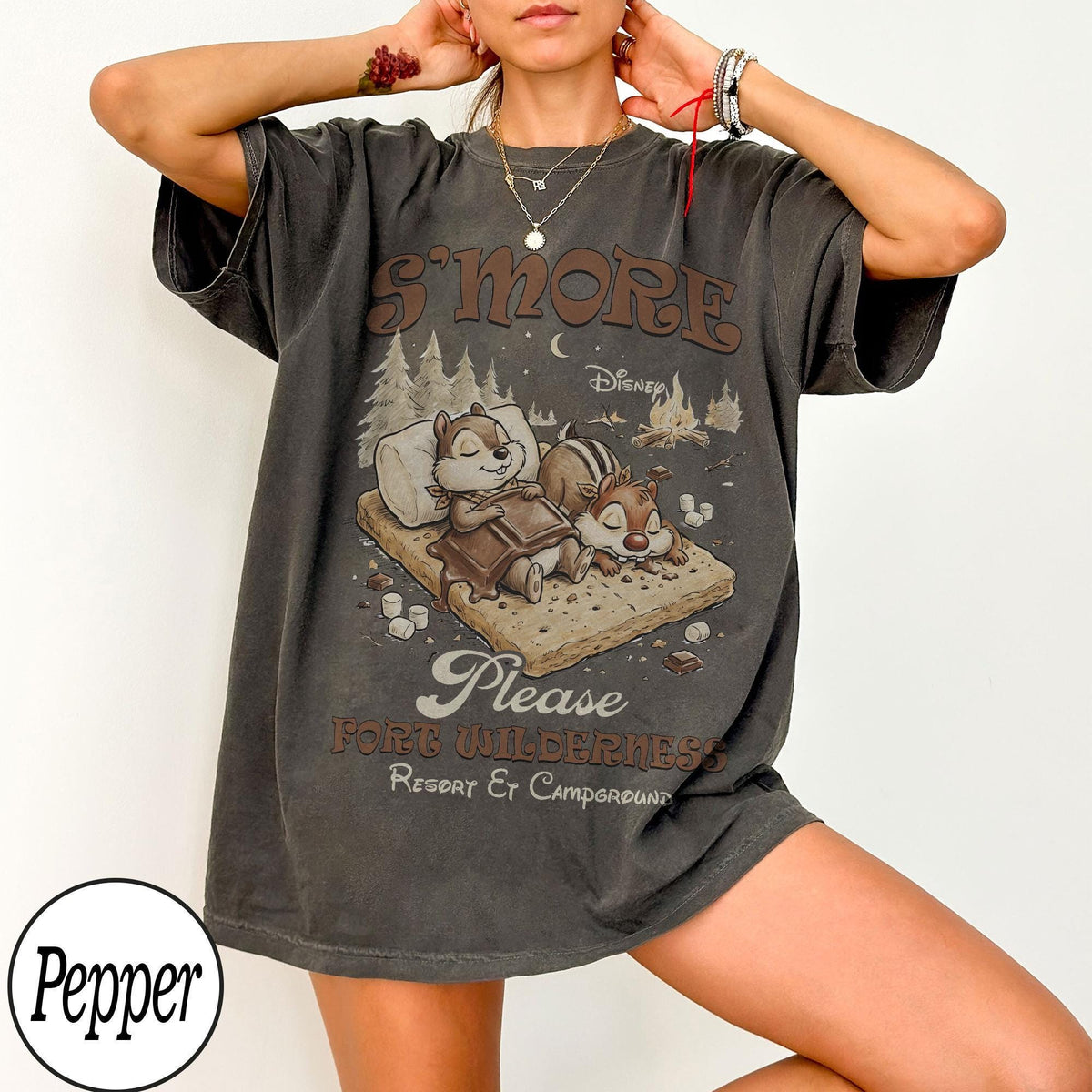 Retro Chip Dale S'more Please Fort Wilderness — Gildan Sweatshirt fan art by Snagva (7)
