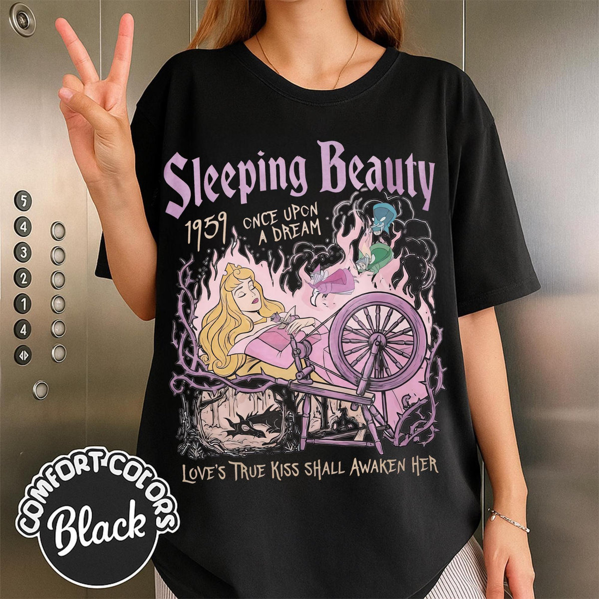 Retro Aurora Princess Sleeping Beauty 1959 — Bella+Canvas Tee fan art by Snagva