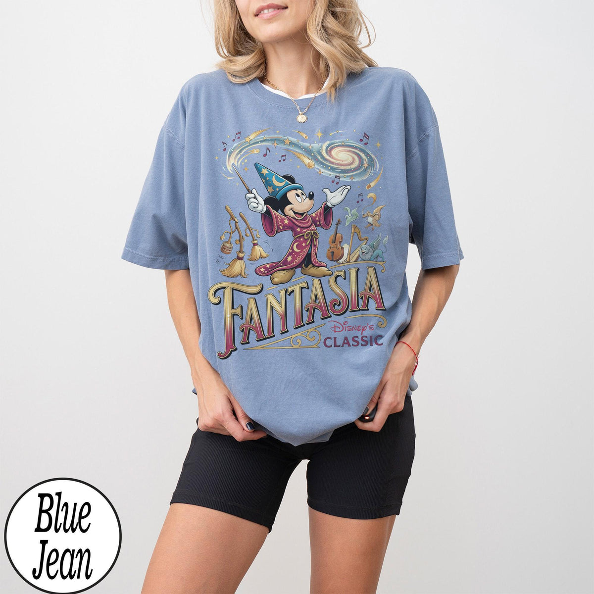 Retro Classic Fantasmic Sorcerer Mickey Comfort Colors — Gildan Hoodie fan art by Snagva (2)