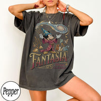 Retro Classic Fantasmic Sorcerer Mickey Comfort Colors — Comfort Colors Tee fan art by Snagva (6)