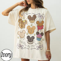Coquette Bow Disney Just Here For The Snacks — Gildan Sweatshirt fan art by Snagva (8)