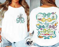 2-Sided Coquette Bows Disney Princess Movie Comfort Color — Bella+Canvas Tee fan art by Snagva (2)