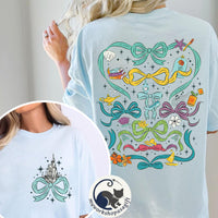 2-Sided Coquette Bows Disney Princess Movie Comfort Color — Bella+Canvas Tee fan art by Snagva (3)