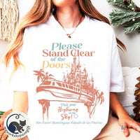 Disney Monorail Please Stand Clear Of The Doors — Bella+Canvas Tee fan art by Snagva (3)