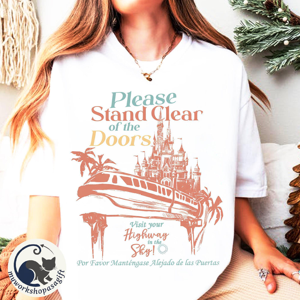 Disney Monorail Please Stand Clear Of The Doors — Gildan Hoodie fan art by Snagva (3)