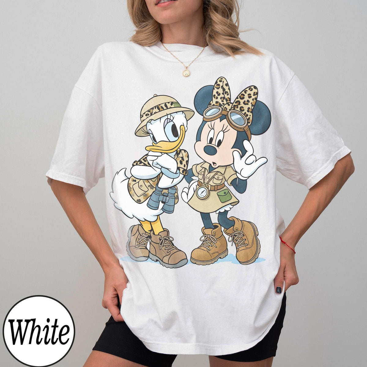Comfort Colors Minnie Mouse And Daisy Duck Safari Mode — Gildan Hoodie fan art by Snagva (5)