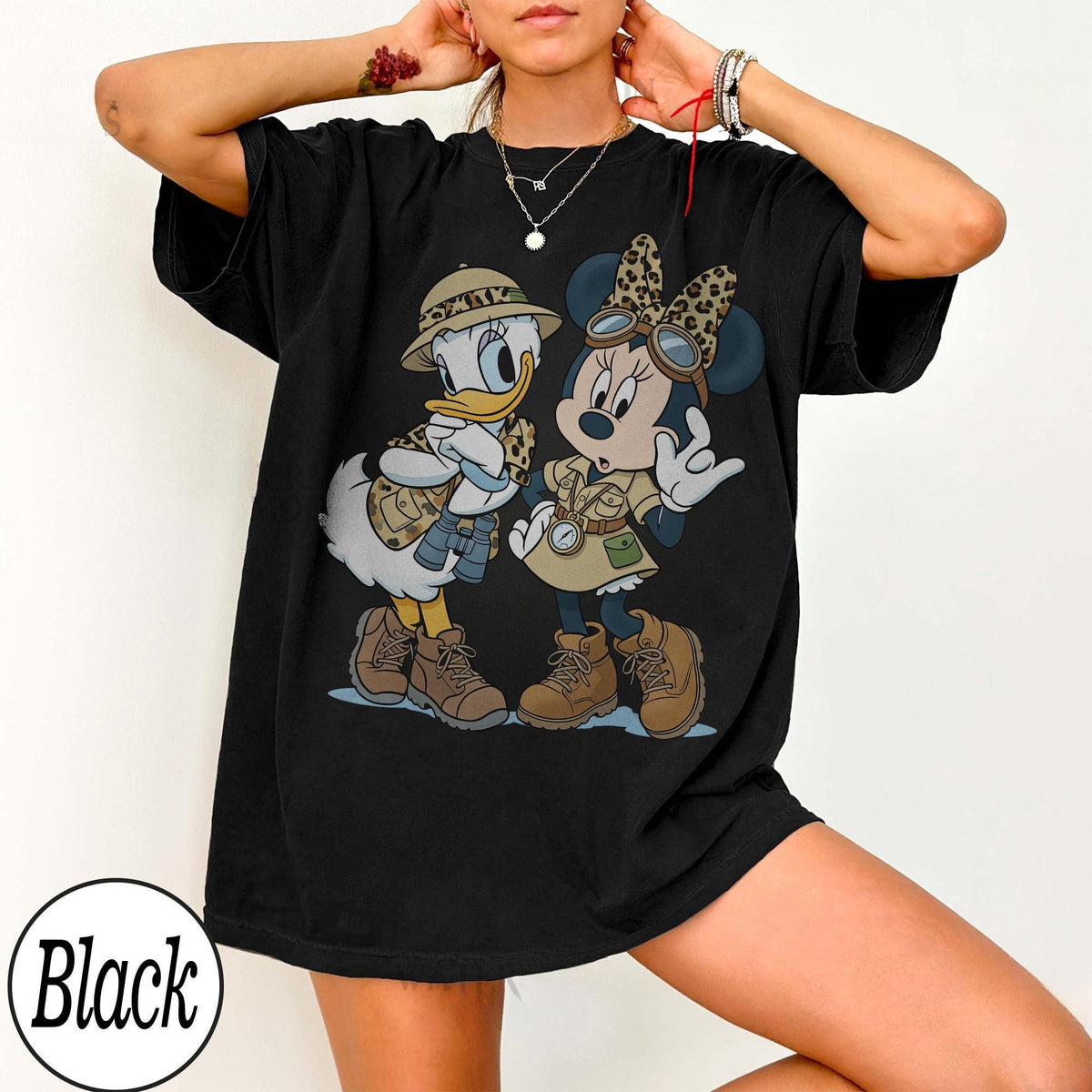 Comfort Colors Minnie Mouse And Daisy Duck Safari Mode — Bella+Canvas Tee fan art by Snagva (6)